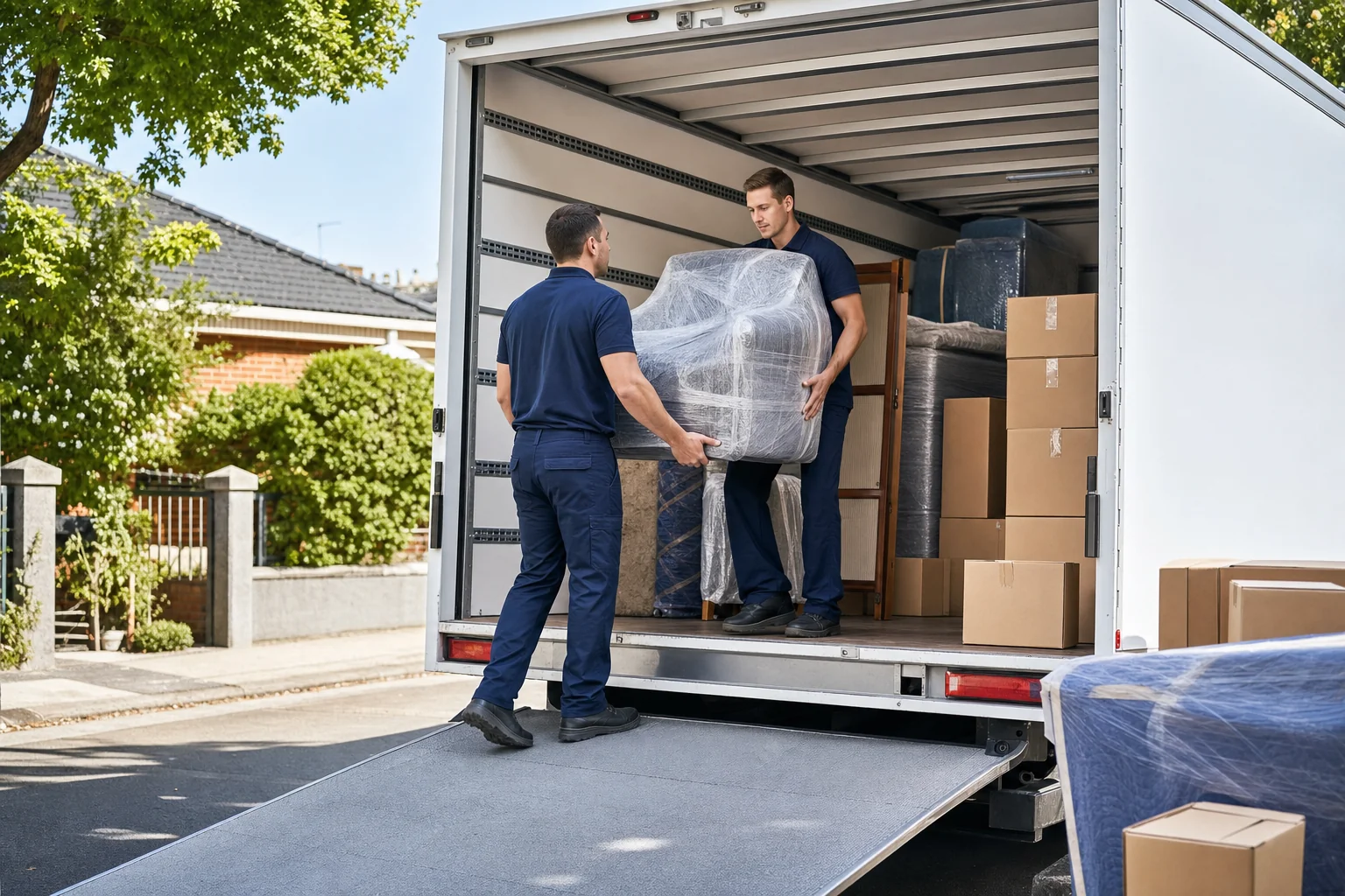 Professional Sydney to Melbourne removalists loading furniture into a removal truck